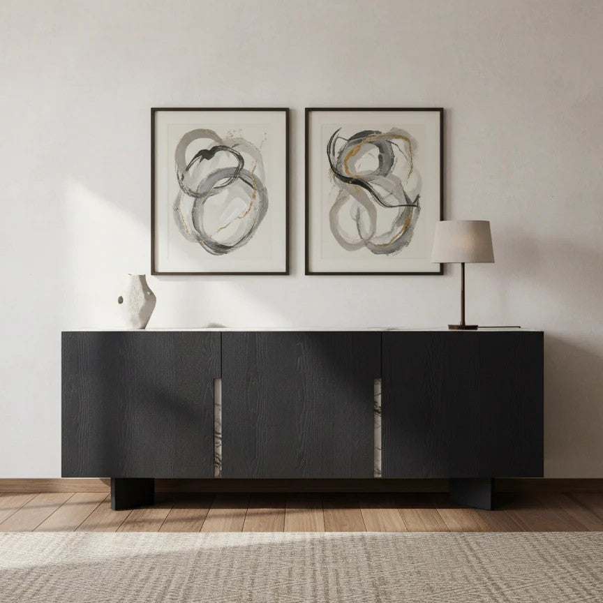 FARGO 3 Doors Ceramic Sideboard - Bellini
