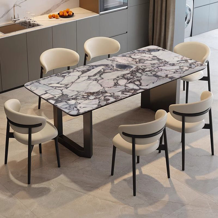 FENDI Elephant White Marble Dining Table