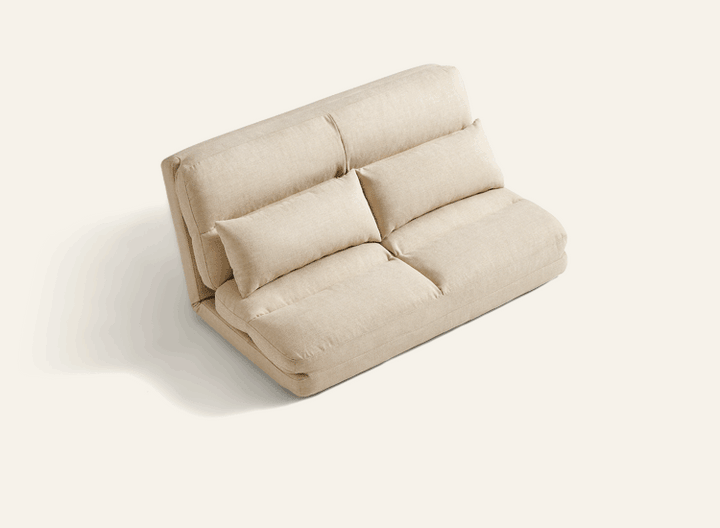 LEO White Cream Foldable Sofa Bed