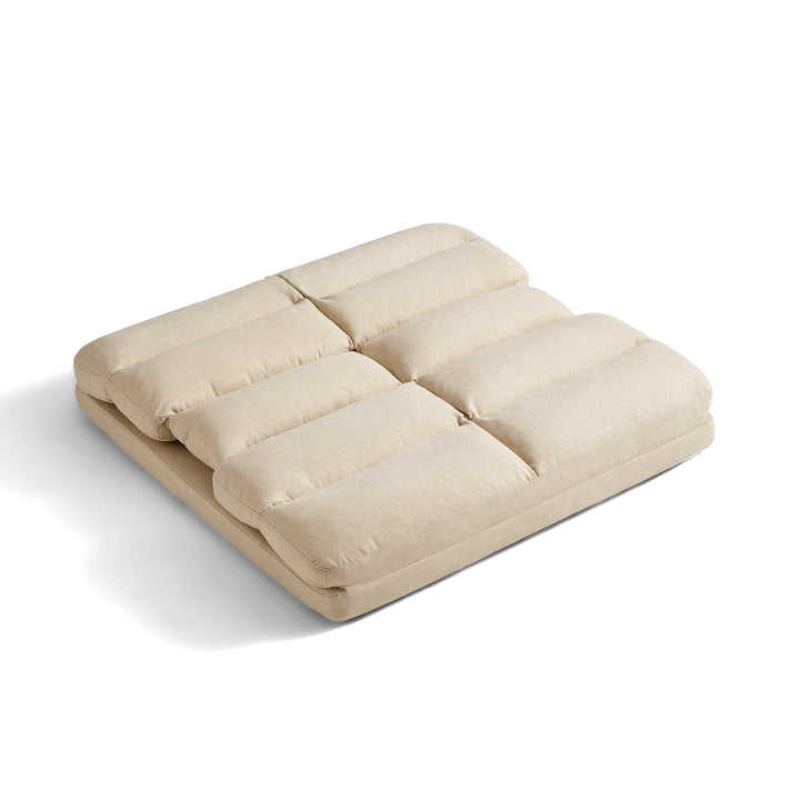 LEO White Cream Foldable Sofa Bed