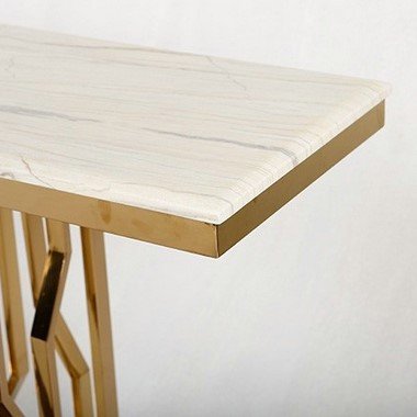 POLLY White Marble Console Table