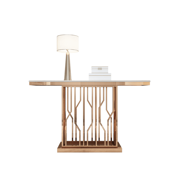 POLLY White Marble Console Table