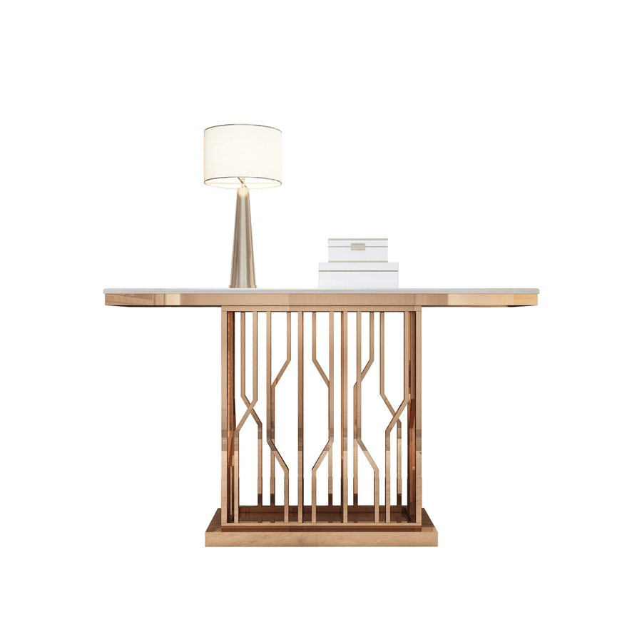 POLLY White Marble Console Table