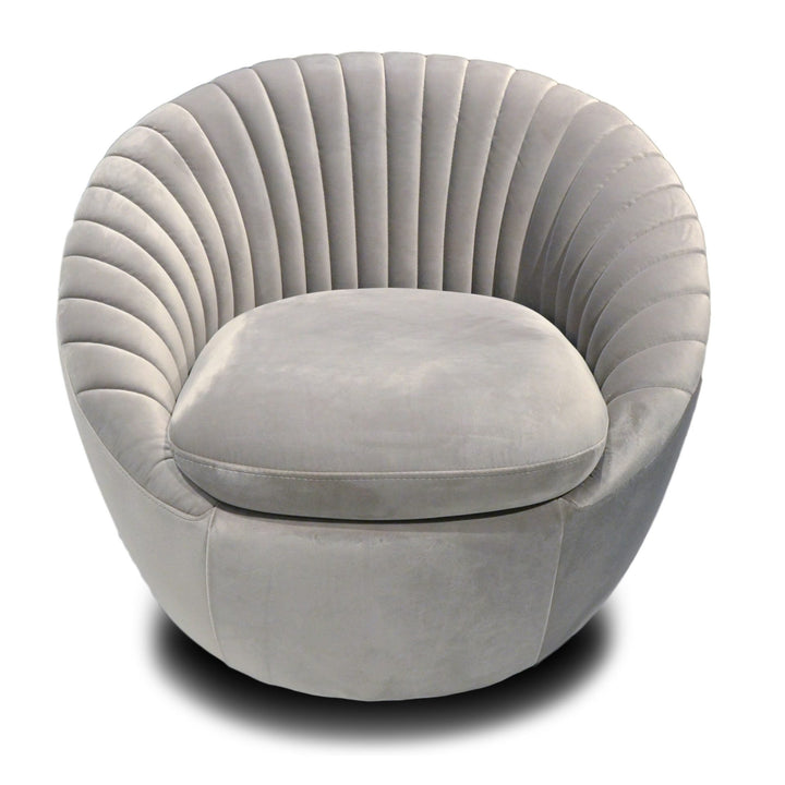 SHELL Velvet Accent Chair Grey