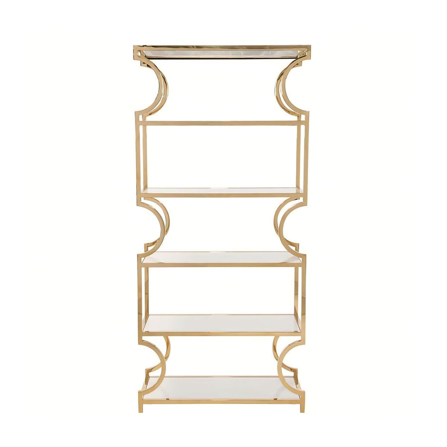 GINA Champagne Gold Glass Shelf