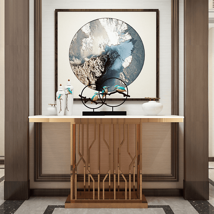 POLLY White Marble Console Table