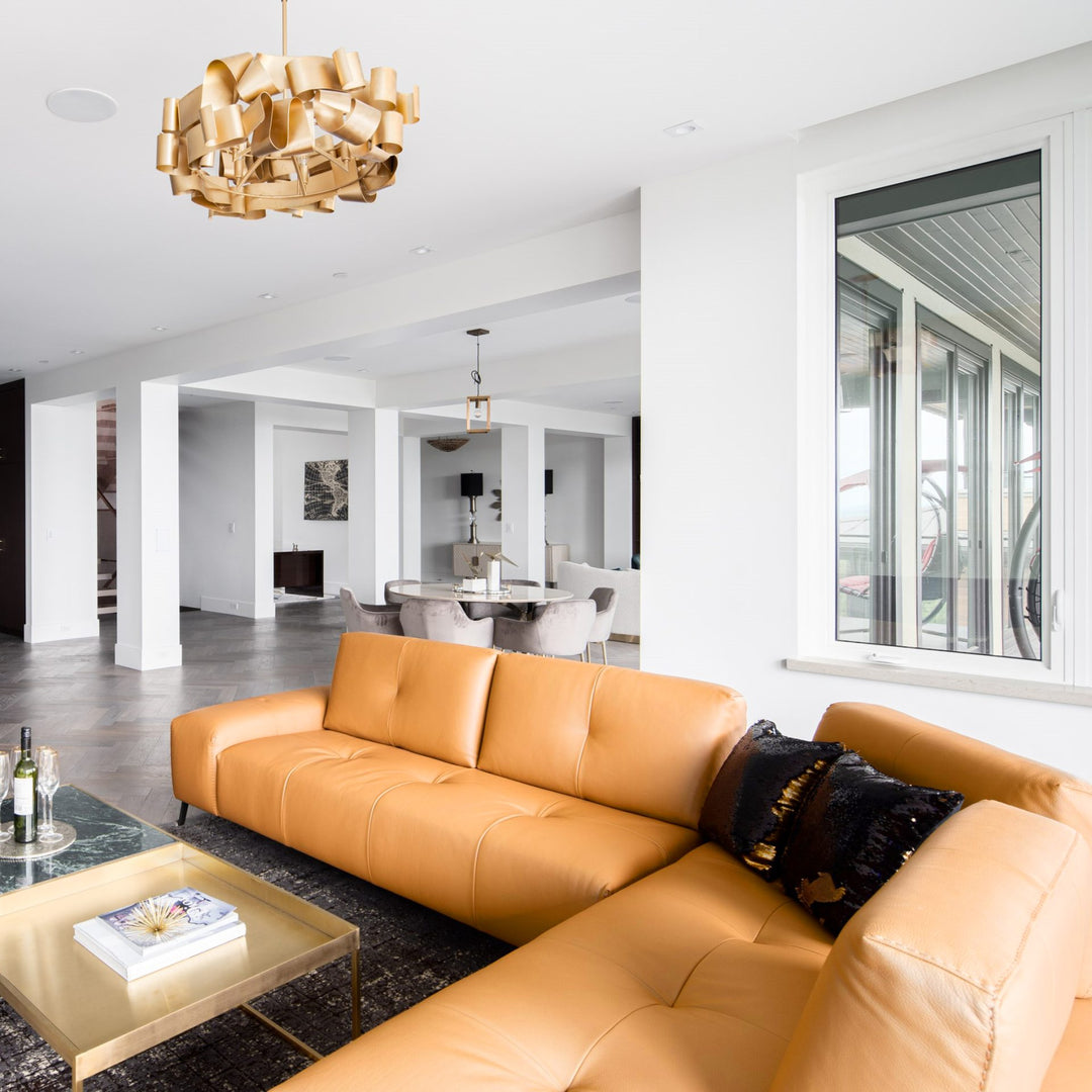 LEON Full Leather Adjustable Sectional - Incanto Italy