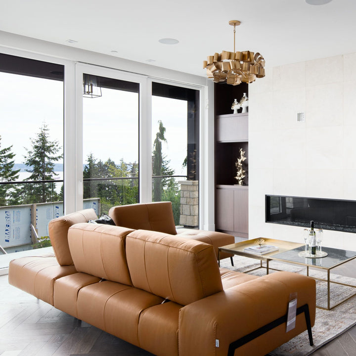 LEON Full Leather Adjustable Sectional - Incanto Italy
