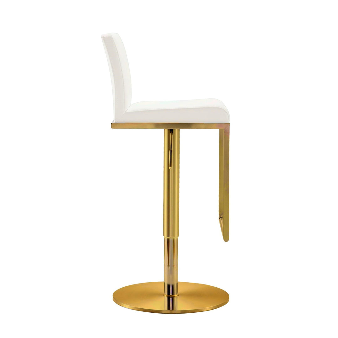 LAURIE Leather Swivel Bar Stool