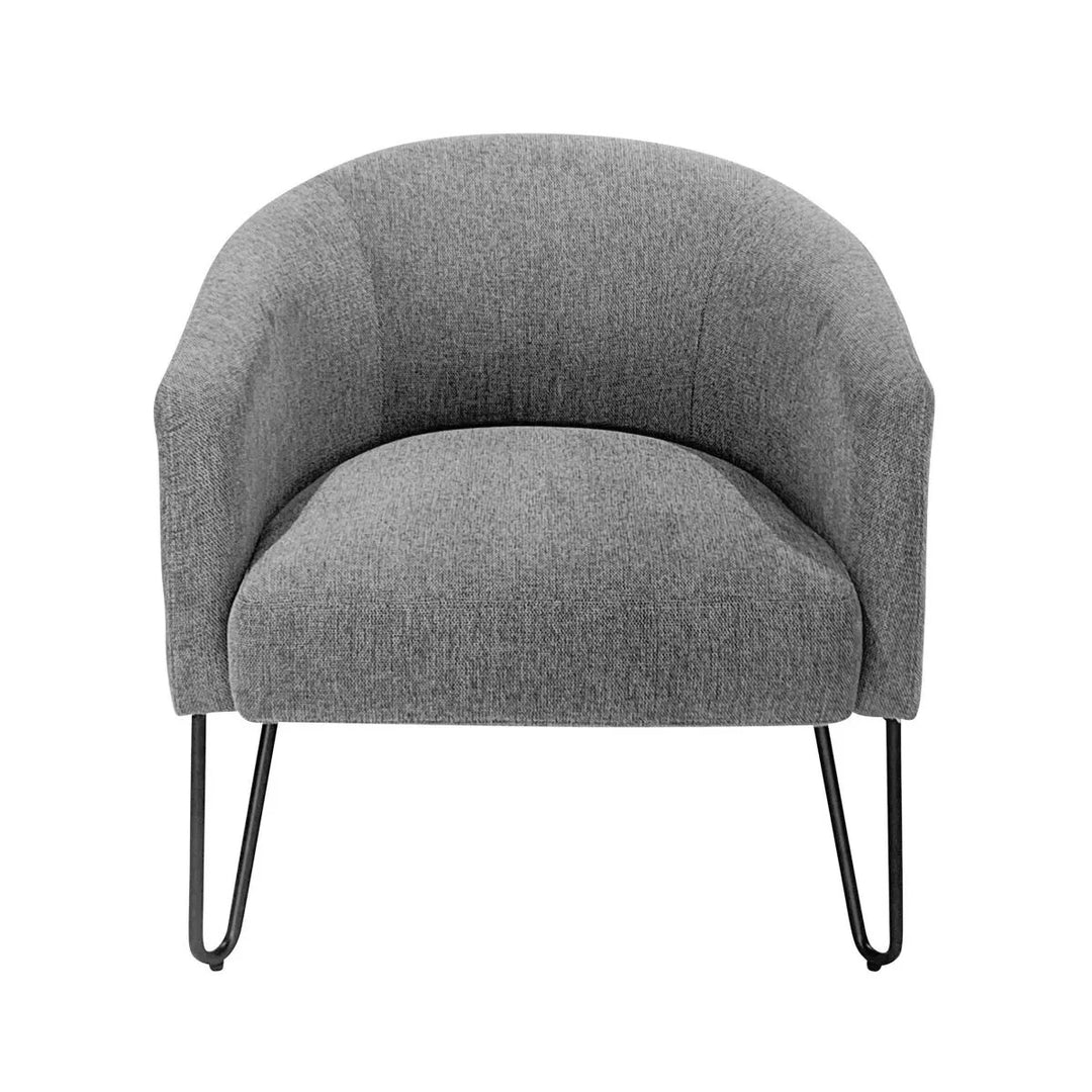 BERLIN Gray Fabric Accent Chair