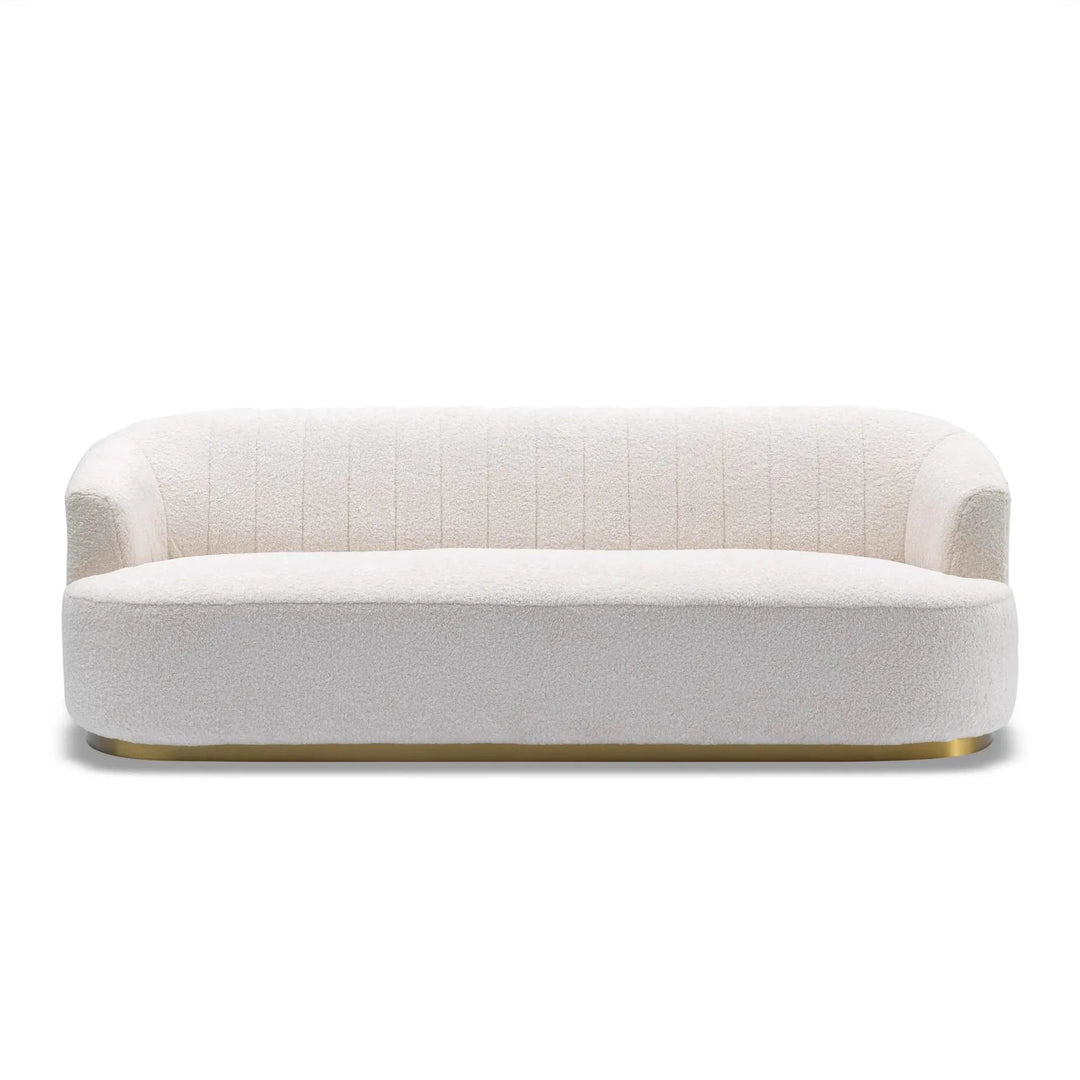 MUSCAT White Boucle Fabric Sofa