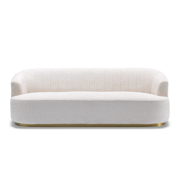 MUSCAT White Boucle Fabric Sofa