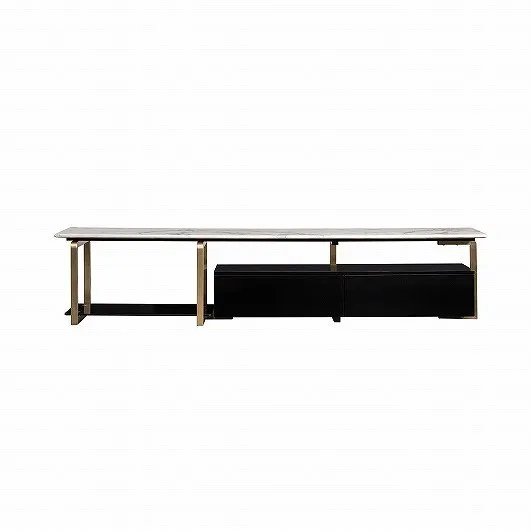 MARLOW White Marble TV Stand