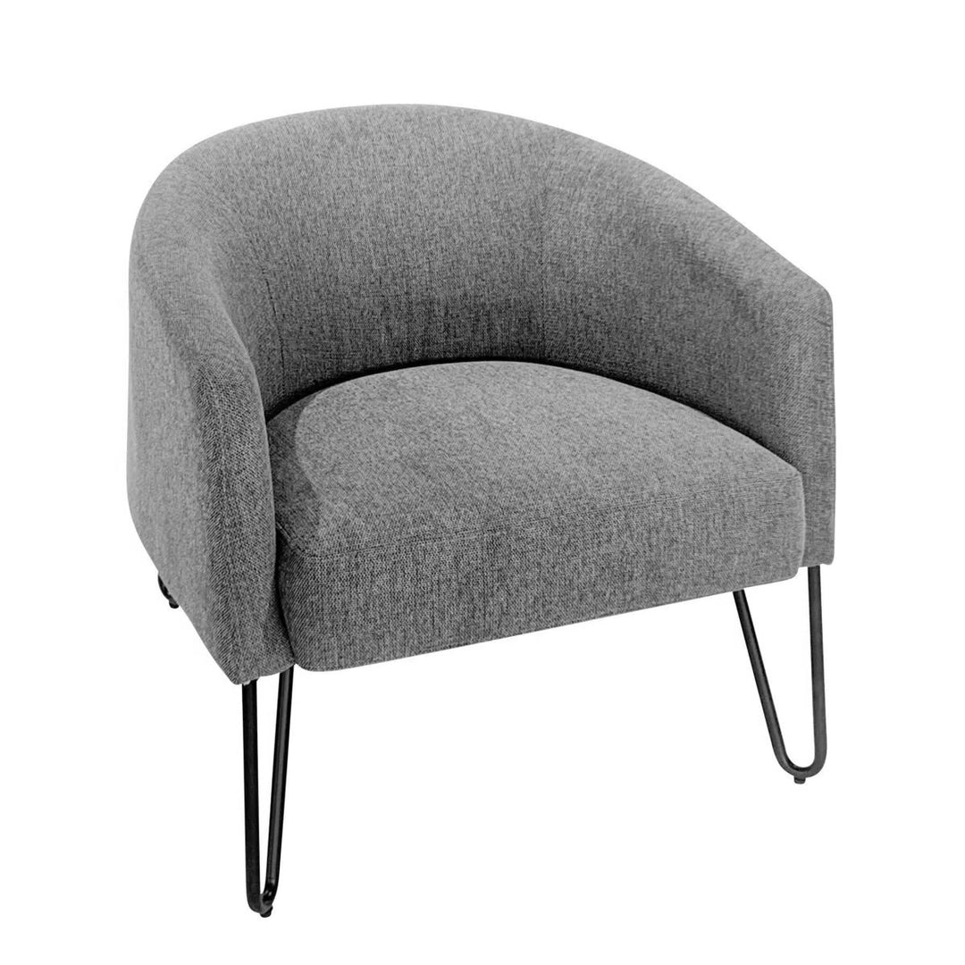 BERLIN Gray Fabric Accent Chair