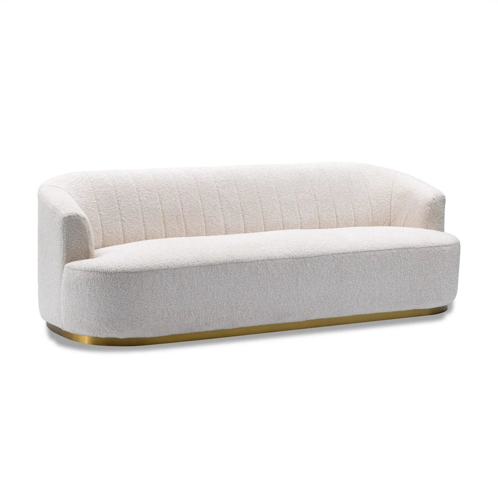 MUSCAT White Boucle Fabric Sofa