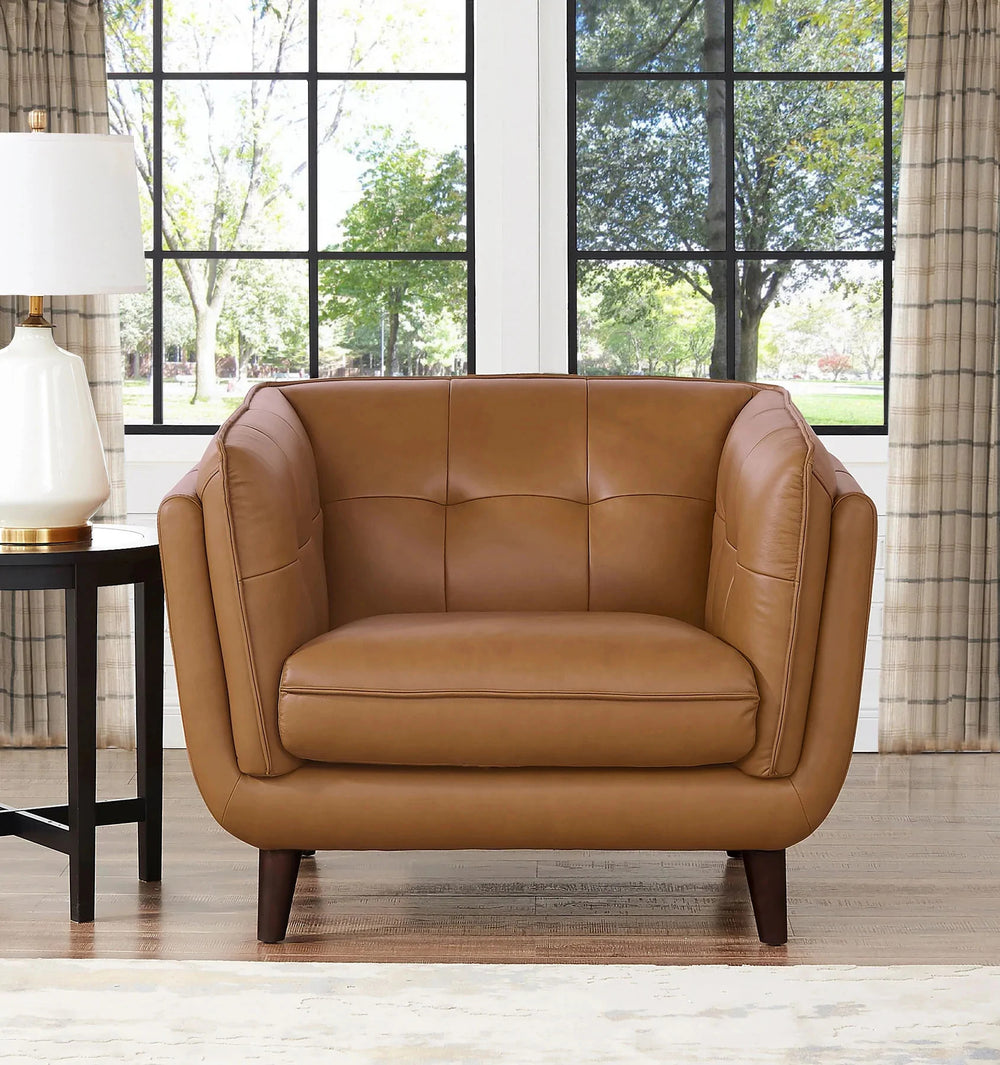 SEYMOUR Full Leather One Seater Sofa