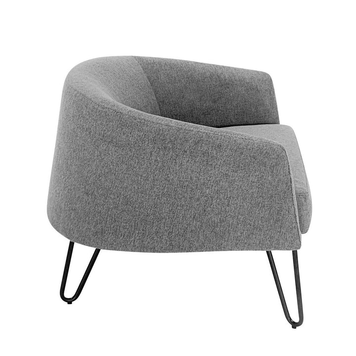 BERLIN Gray Fabric Accent Chair