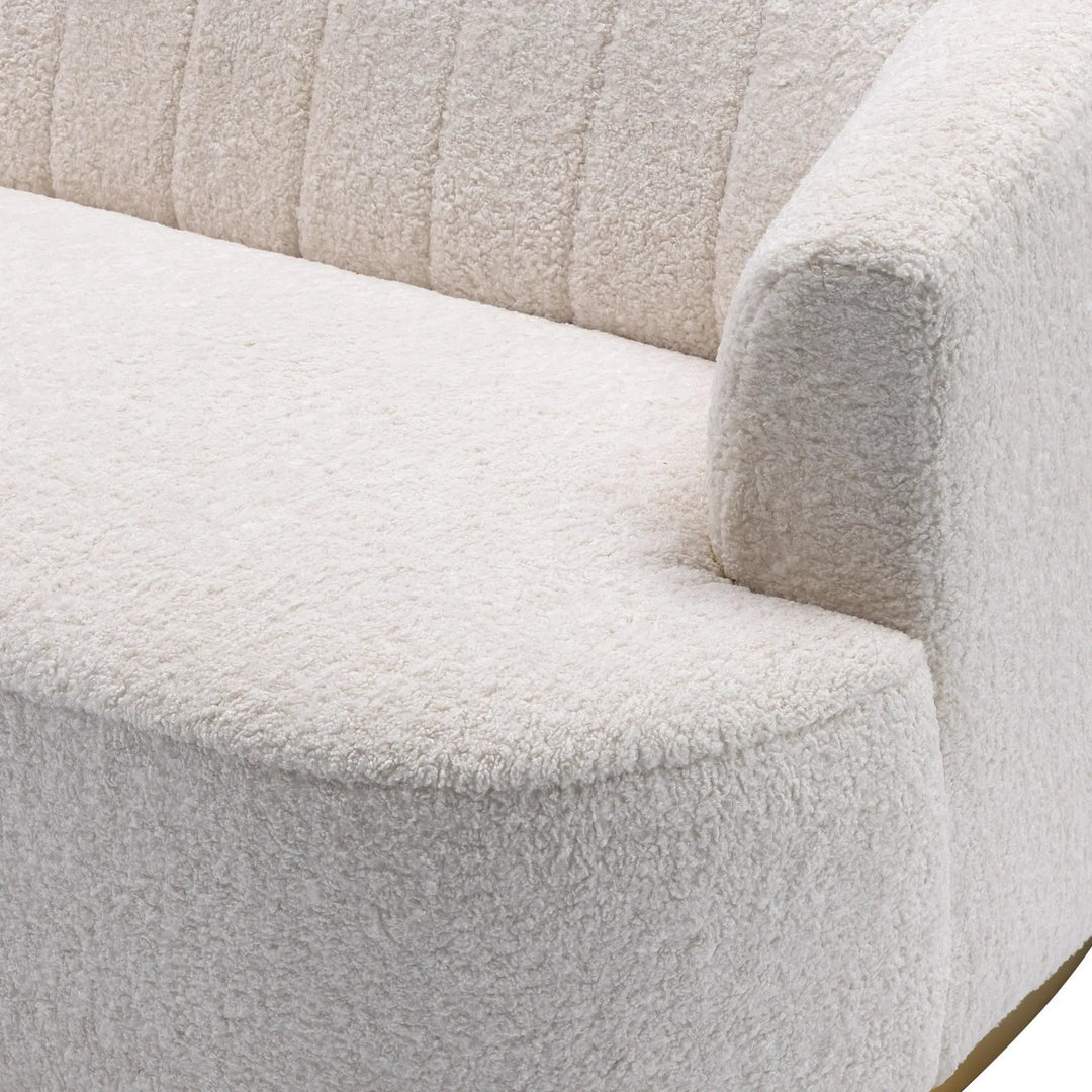 MUSCAT White Boucle Fabric Sofa