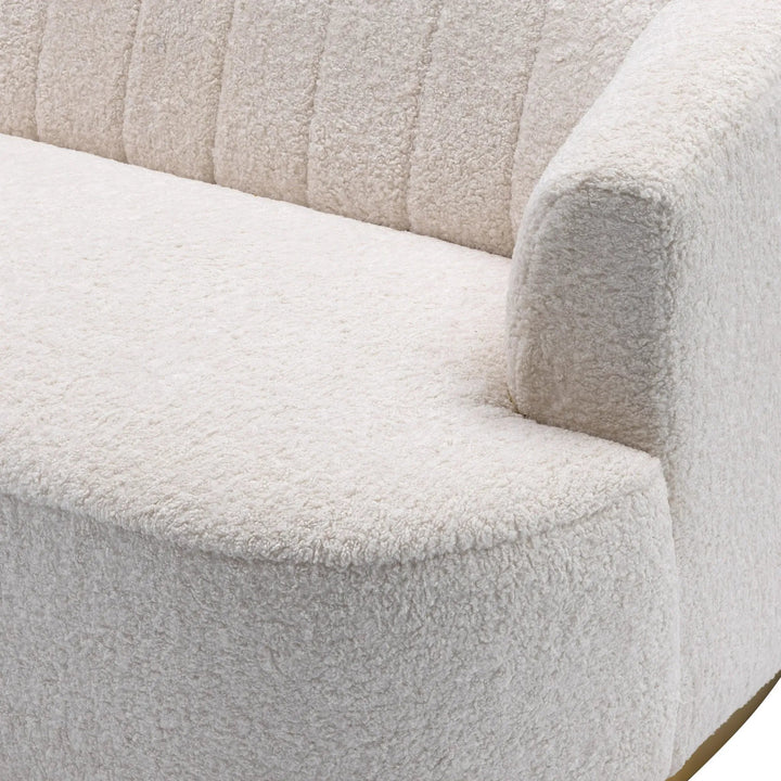 MUSCAT White Boucle Fabric Sofa