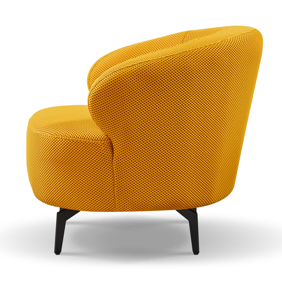 LINUS Curved Yellow Sofa Seater