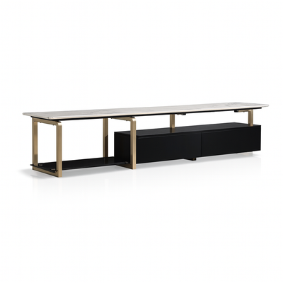 MARLOW White Marble TV Stand