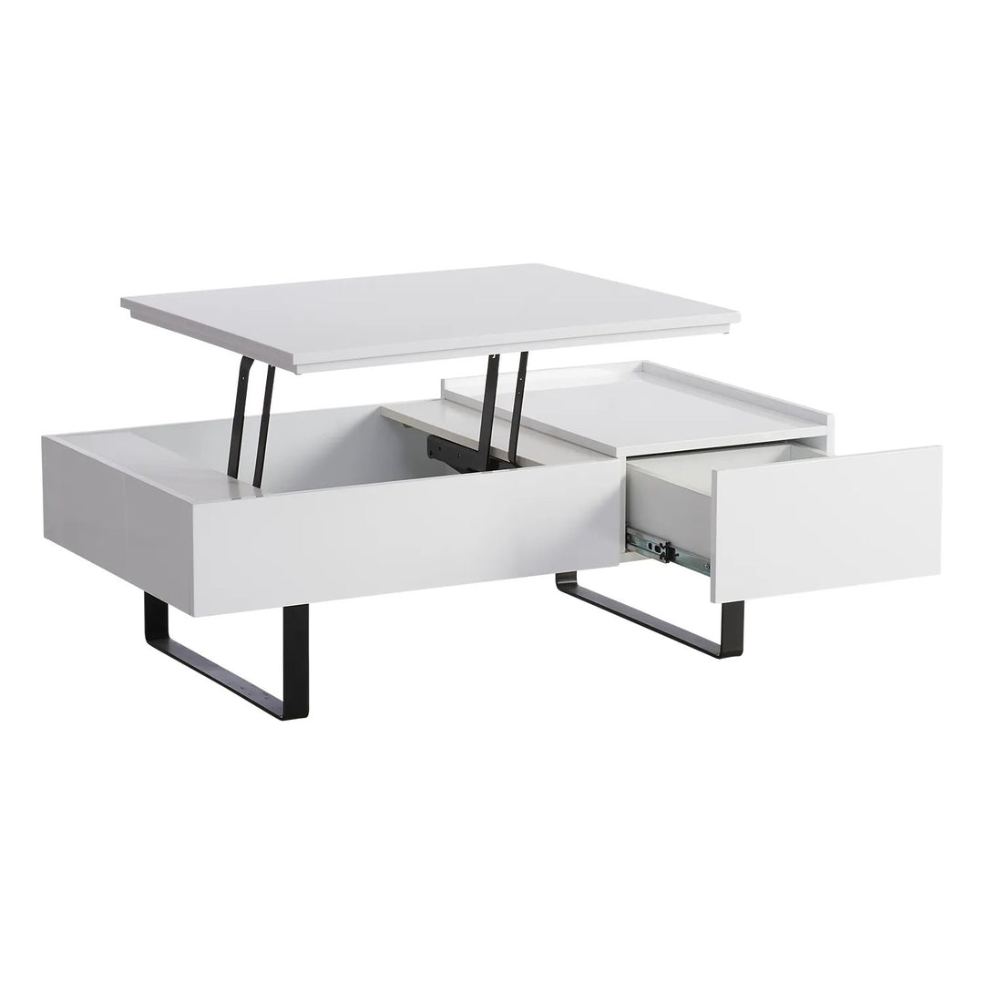 ADRIENNE White Lift-Up Coffee Table