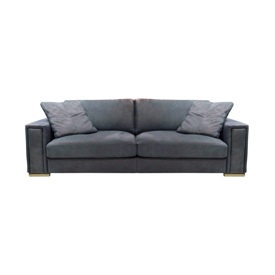 ISEO Full Natural Leather 3 Seater Sofa – NT Concepts Italia Pacific Blue