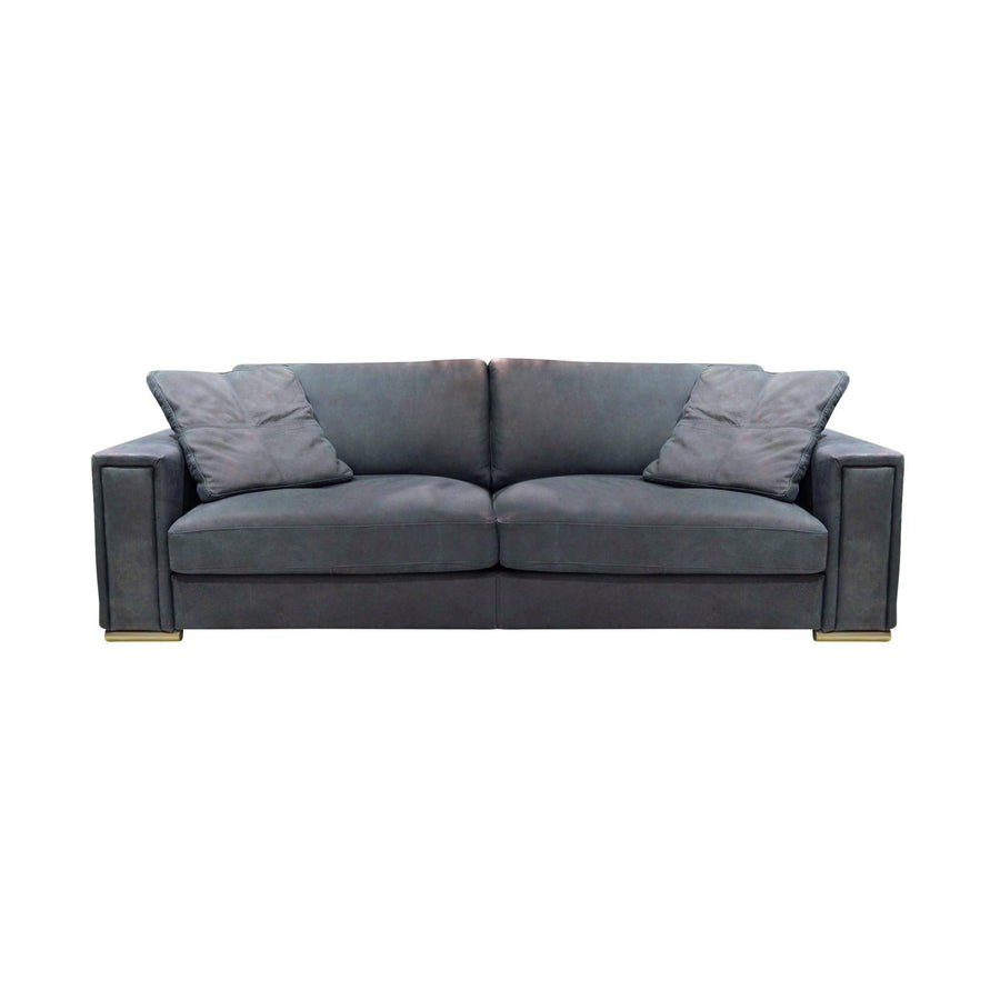 ISEO Full Natural Leather 3 Seater Sofa – NT Concepts Italia Pacific Blue