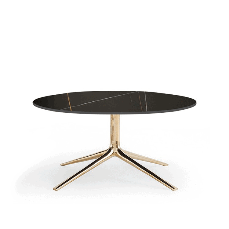 JOHNSON Black Ceramic Coffee Table Small