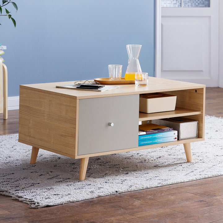 QUINN Modern Wood Coffee Table