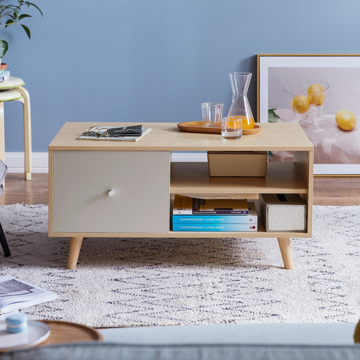 QUINN Modern Wood Coffee Table