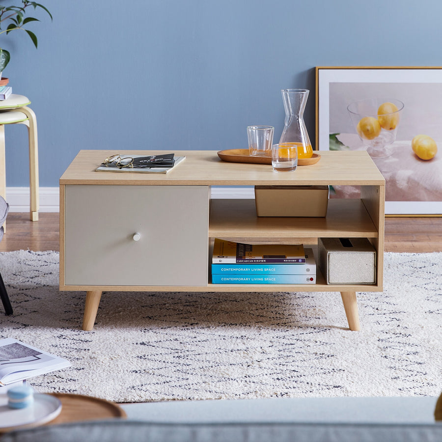 QUINN Modern Wood Coffee Table