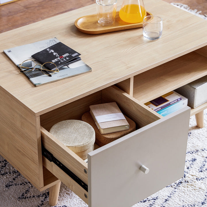 QUINN Modern Wood Coffee Table
