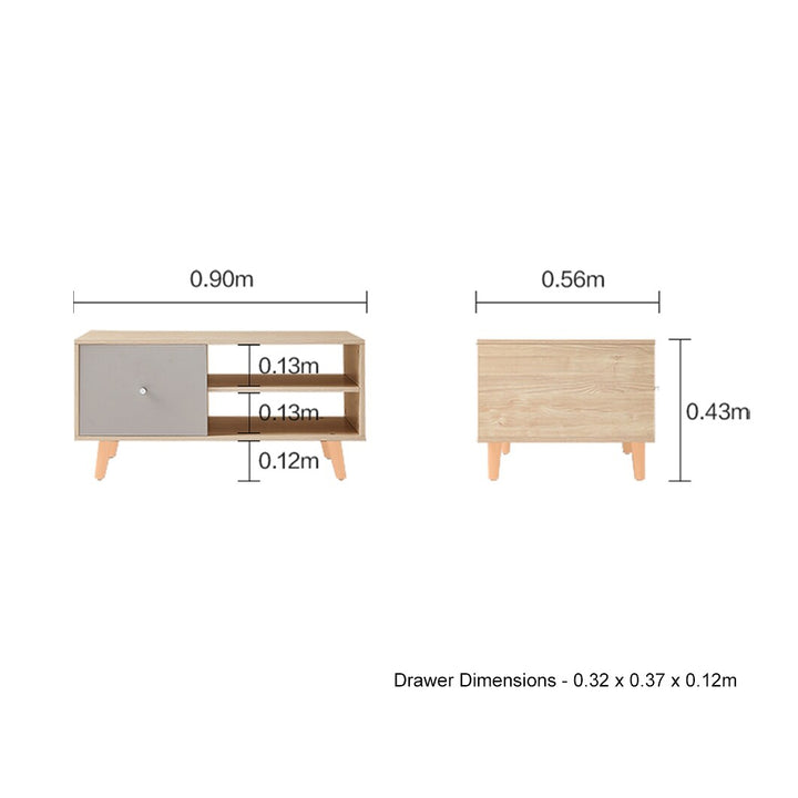 QUINN Modern Wood Coffee Table