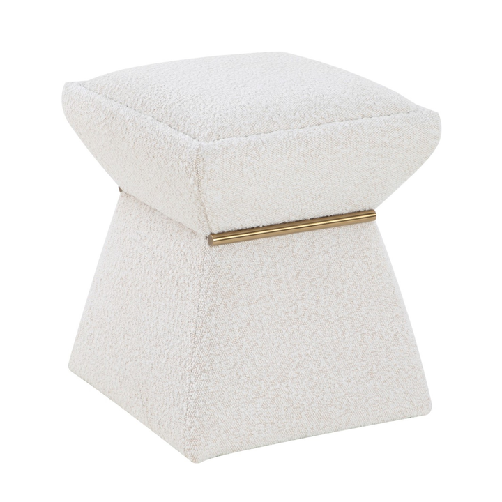 Clara Modern Textured Hourglass Stool