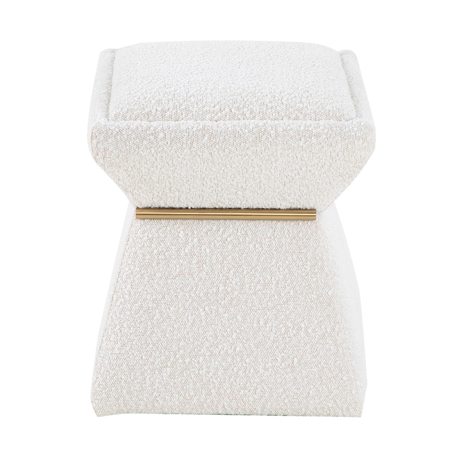 Clara Modern Textured Hourglass Stool