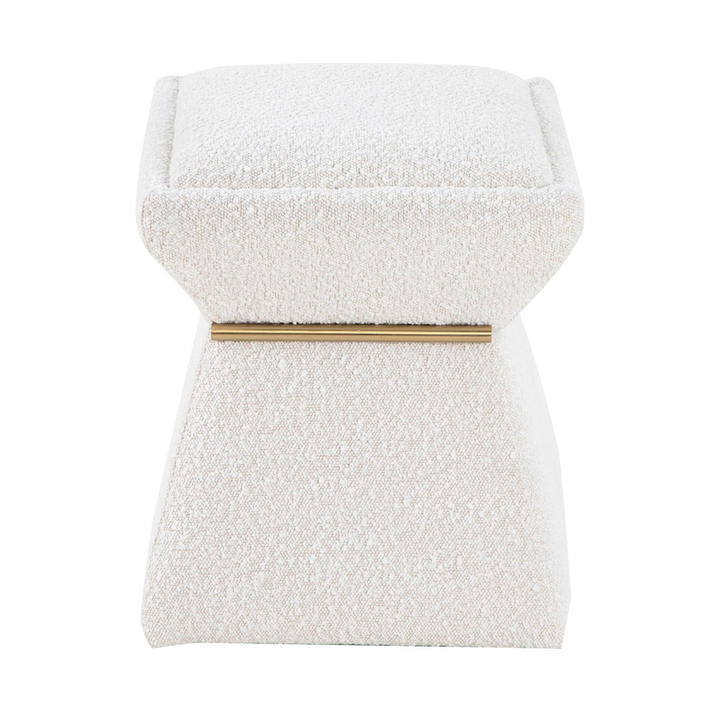 Clara Modern Textured Hourglass Stool