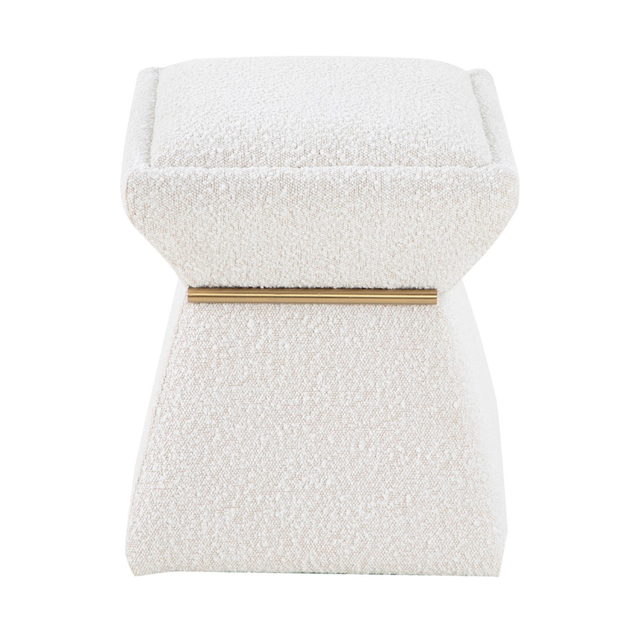 Clara Modern Textured Hourglass Stool