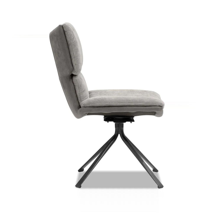 JIACAMO Pewter Corduroy Dining Chair