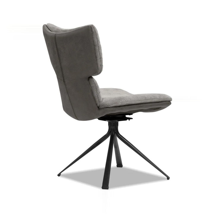 JIACAMO Pewter Corduroy Dining Chair