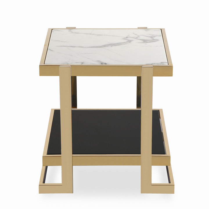 STELLA Faux Marble Side Table