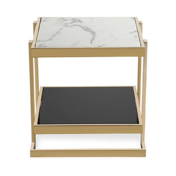 STELLA Faux Marble Side Table