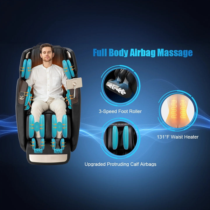 COSTWAY 3D SL-Track Full Body Zero Gravity Massage Chair