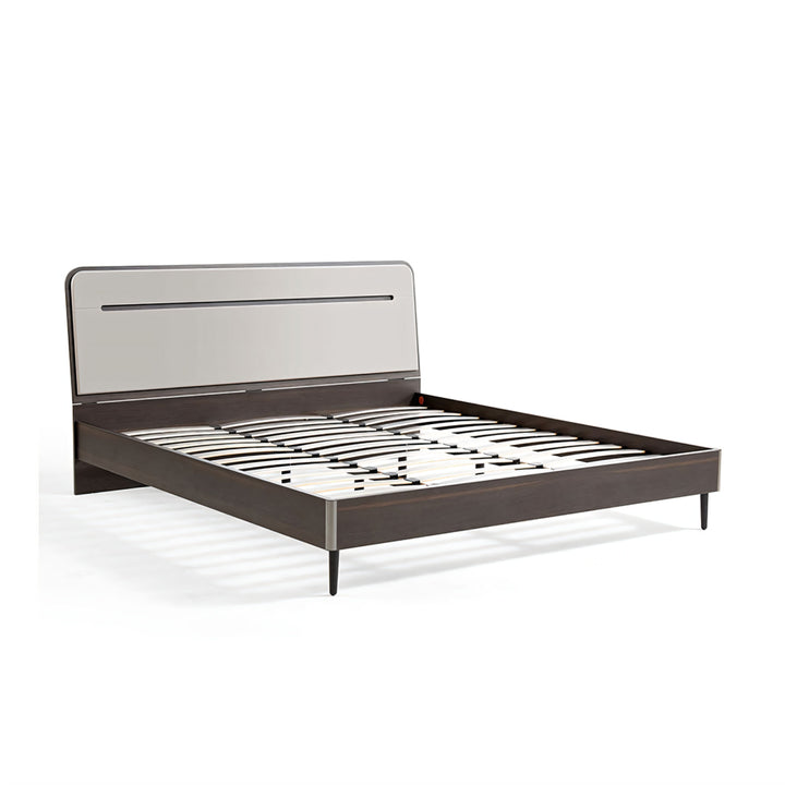 LENNOX Dark Chocolate and Grey Queen Bed