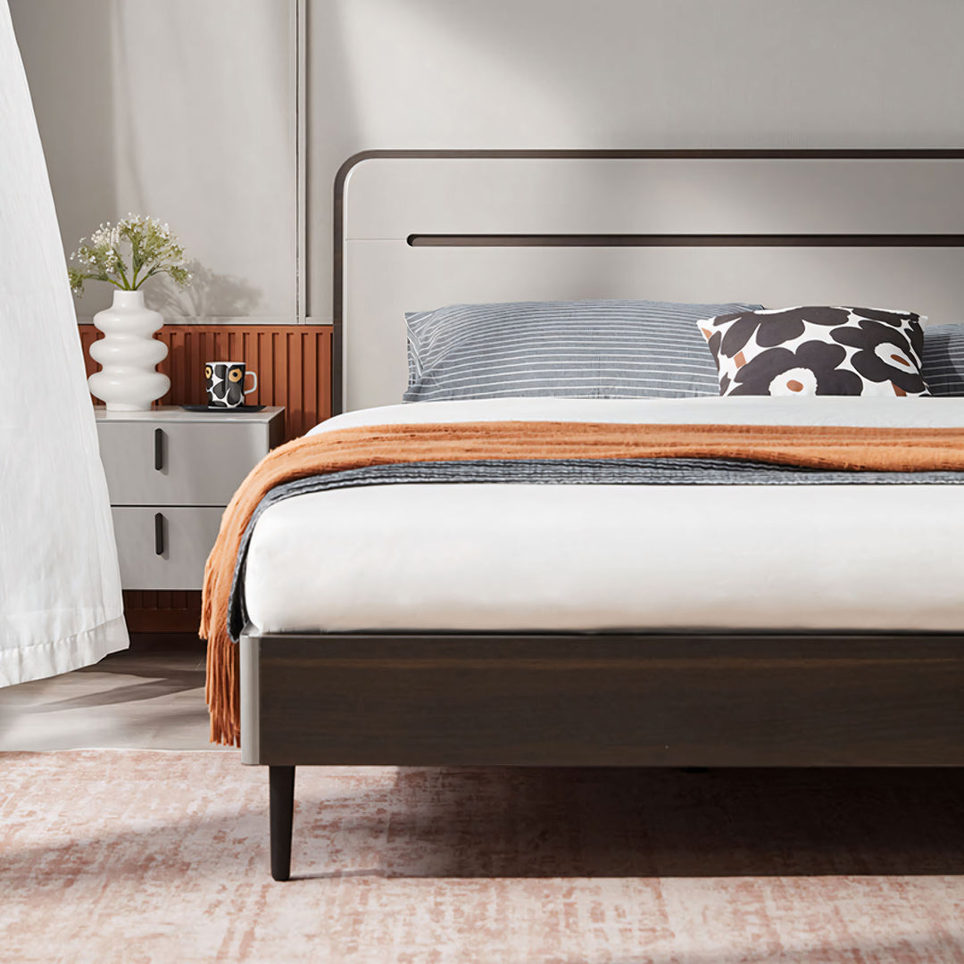 LENNOX Dark Chocolate and Grey Queen Bed
