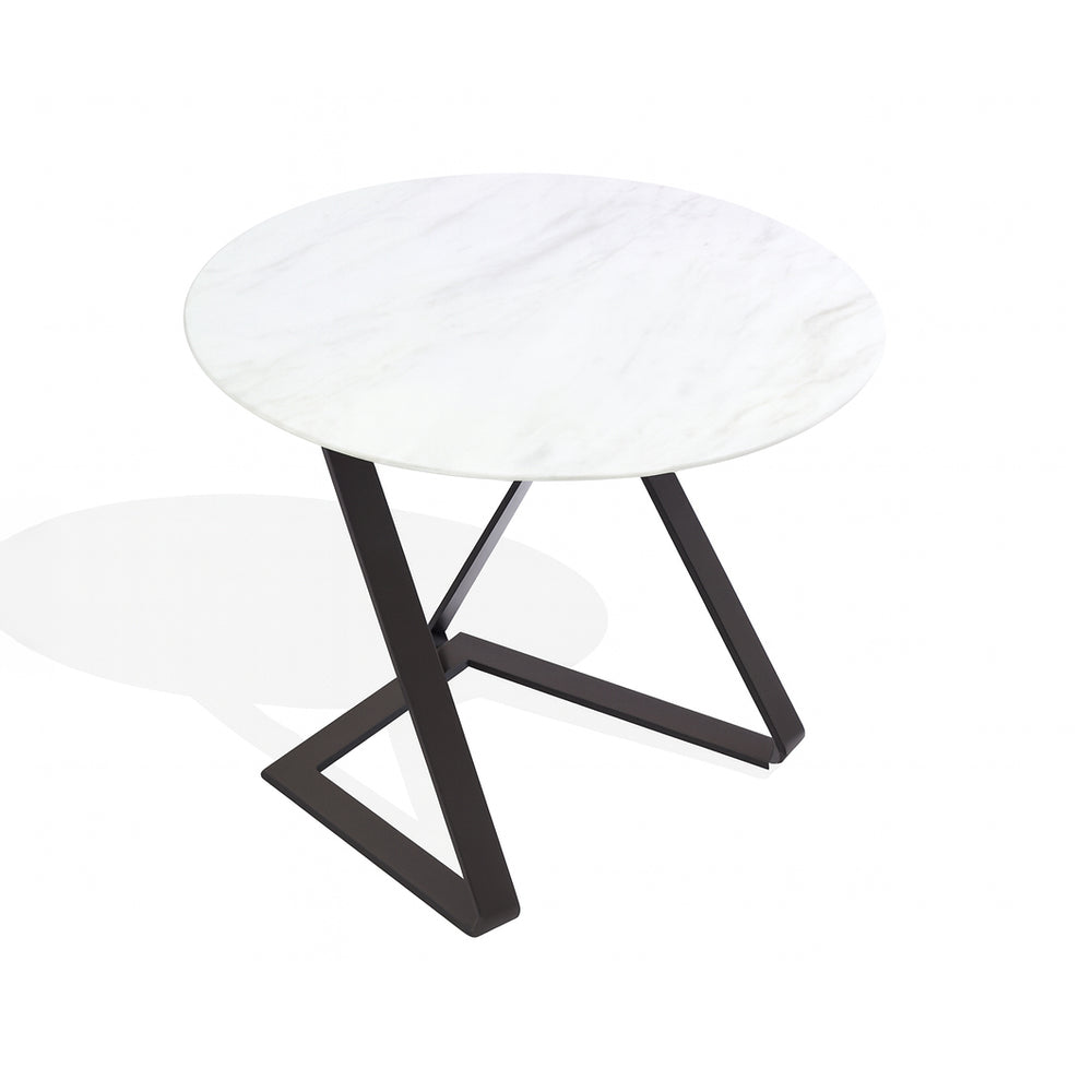 SEVERIN Marble End Table with Steel Base