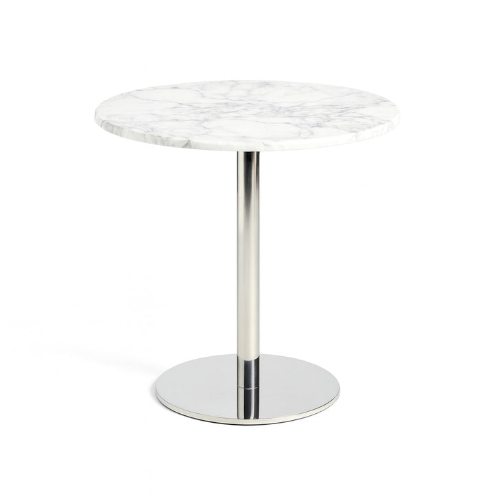 IVERRA Jazz White Marble & Steel End Table