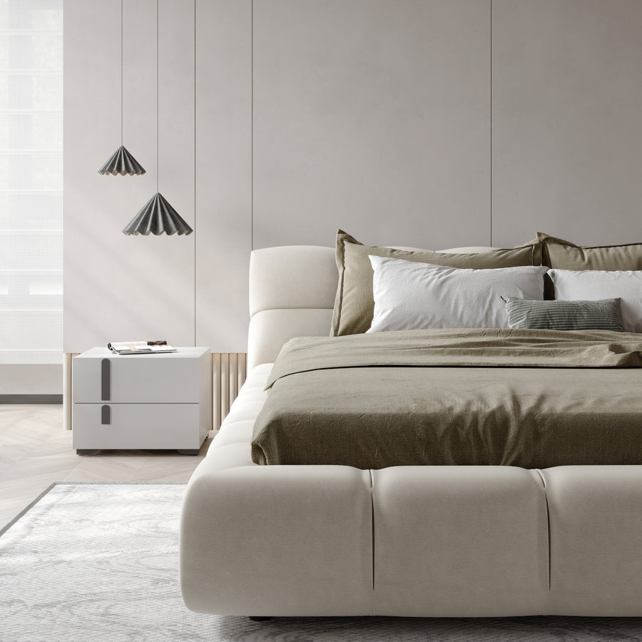 OMAR Teddy Fabric King Bed