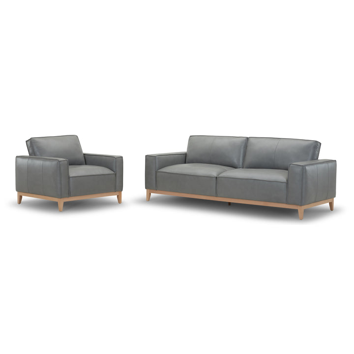 Grayson Leather 3 Seater Sofa
