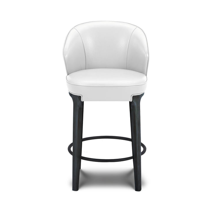 CLARA Taupe Leatherette Bar Stools